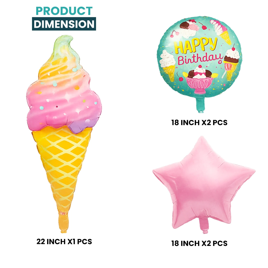 Icecream Foil Balloon Set