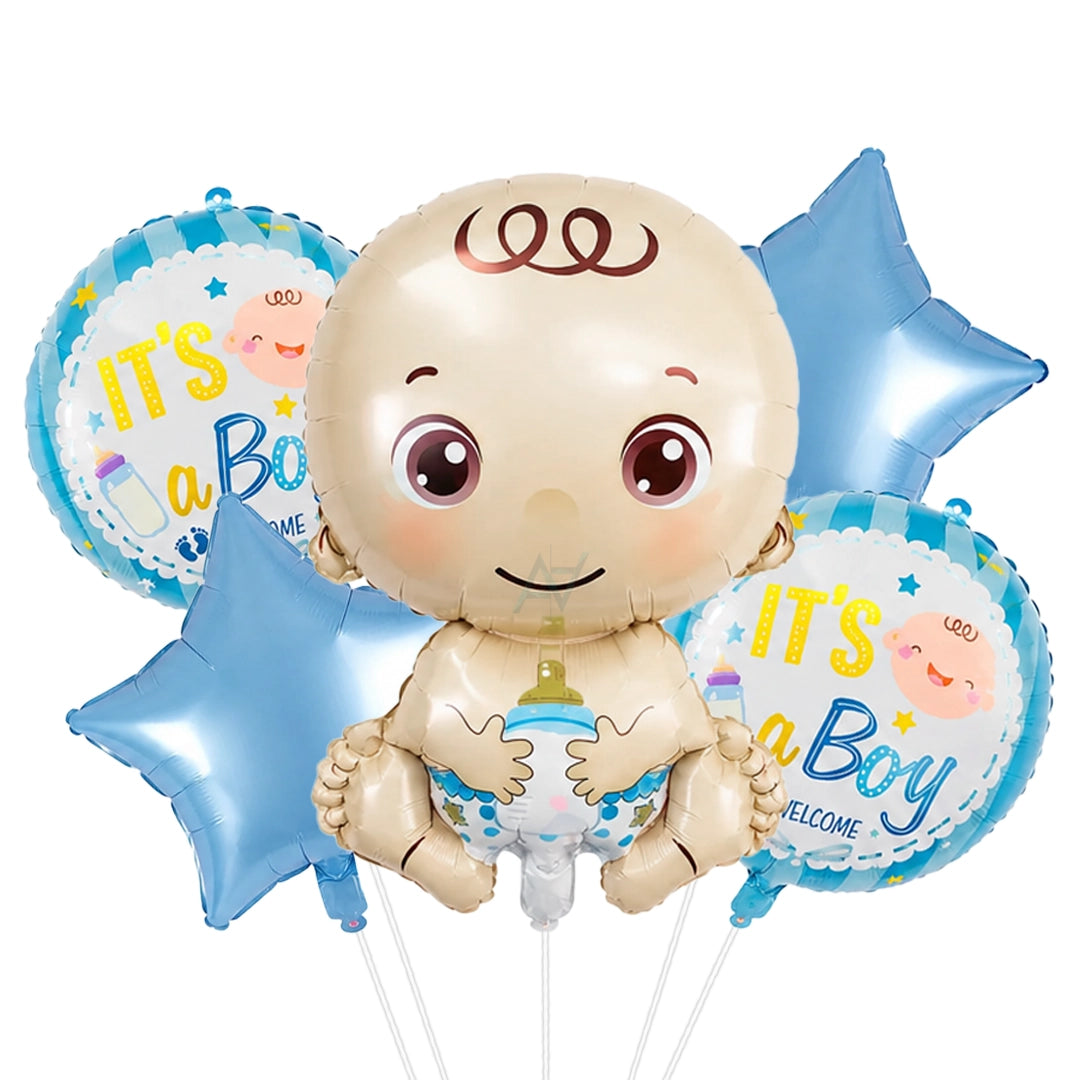 It’s A Boy Foil Balloon Set | Baby Shower & Welcome Baby Boy Decorations