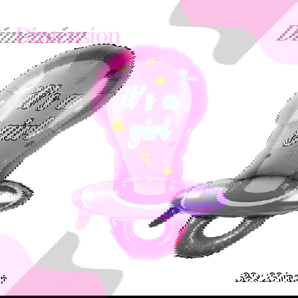 Its a Girl pacifier Foil Balloon - ardor