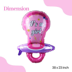 Its a Girl pacifier Foil Balloon - ardor