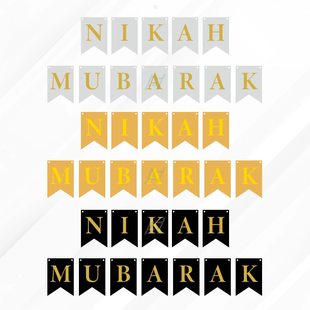 Nikah Mubarak Bunting Banner
