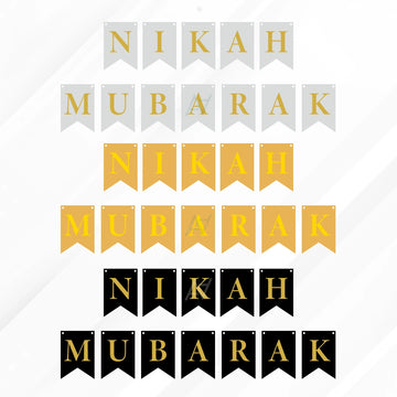 Nikah Mubarak Bunting Banner