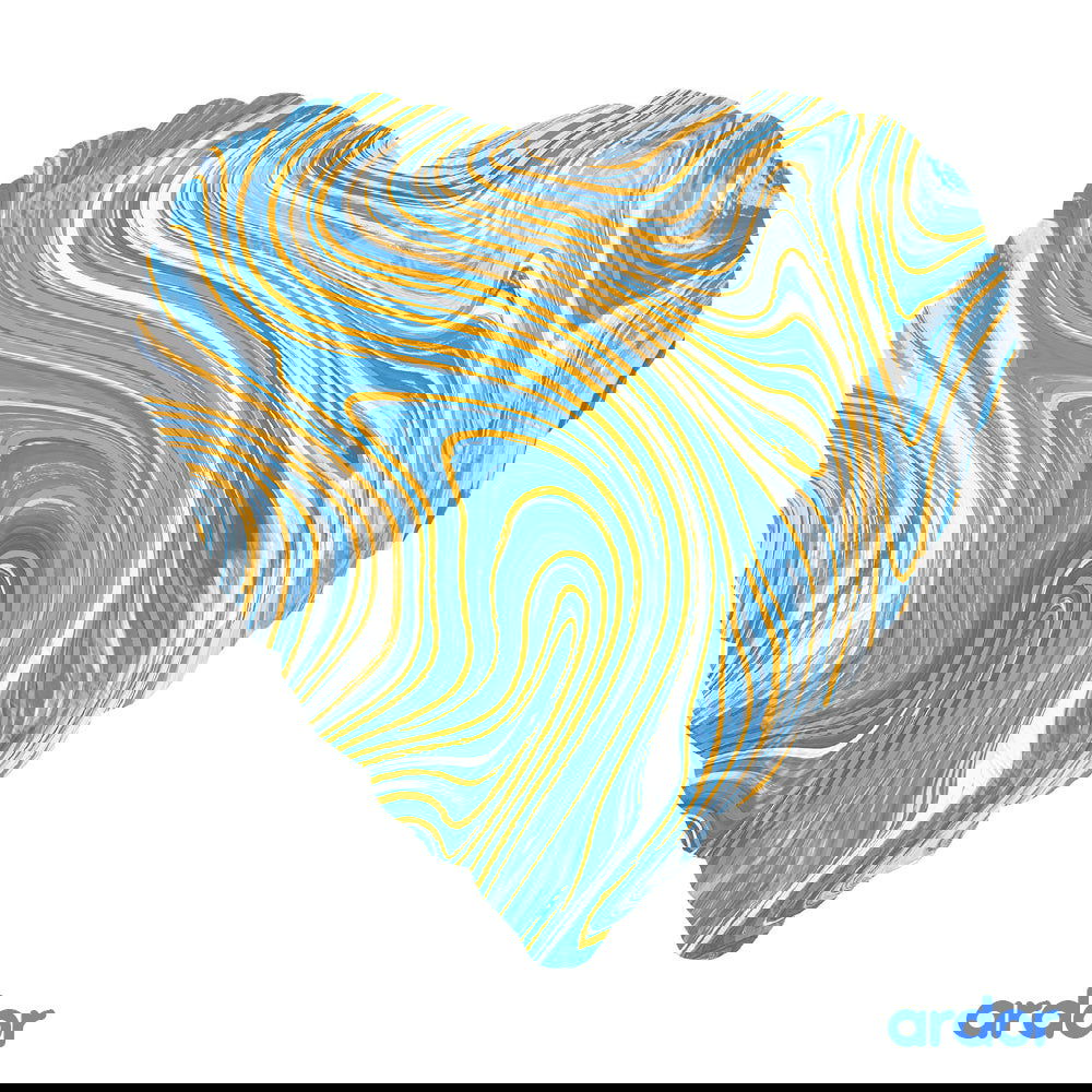 Marble Heart Foil Balloons - ardor