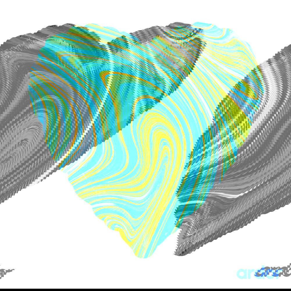 Marble Heart Foil Balloons - ardor