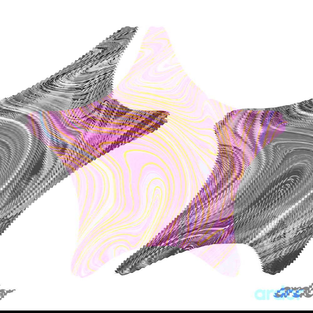 Marble Star Foil Balloons - ardor