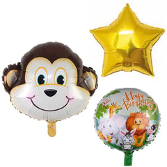 Monkey Foil Balloons 5 Pcs Set