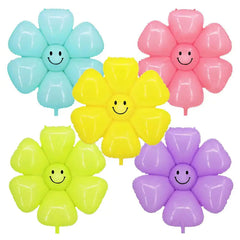 Multi Flower 5 Pcs Foil Balloons