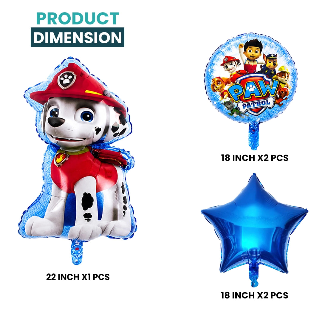 Paw Patrol Foil Balloon Set | Kids Birthday Party Decorations