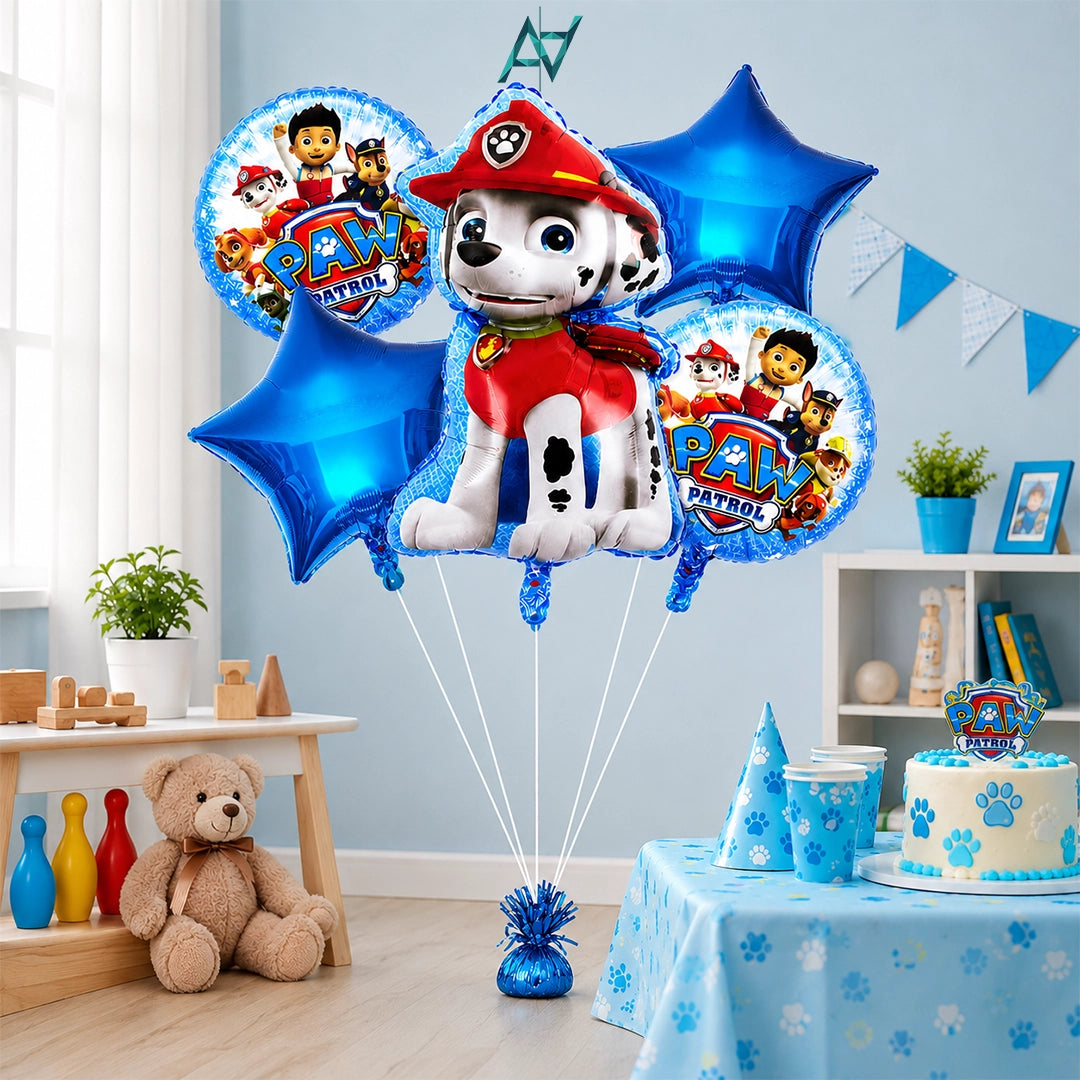 Paw Patrol Foil Balloon Set | Kids Birthday Party Decorations