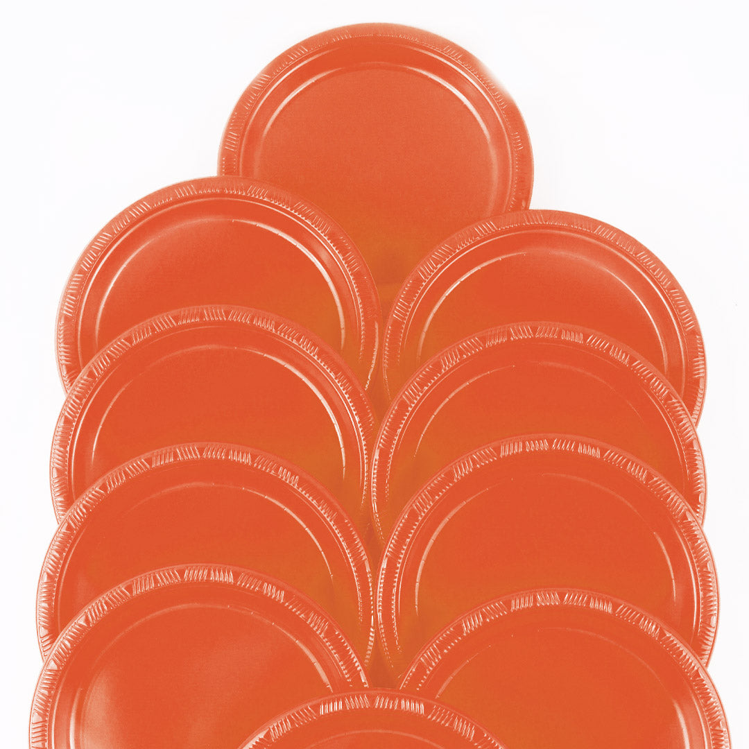 Plain Plastic Plates 10 Pcs