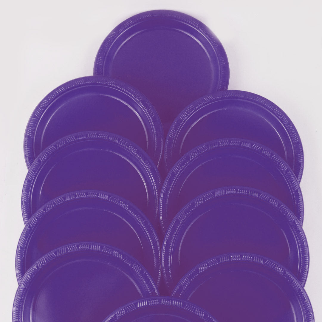 Plain Plastic Plates 10 Pcs