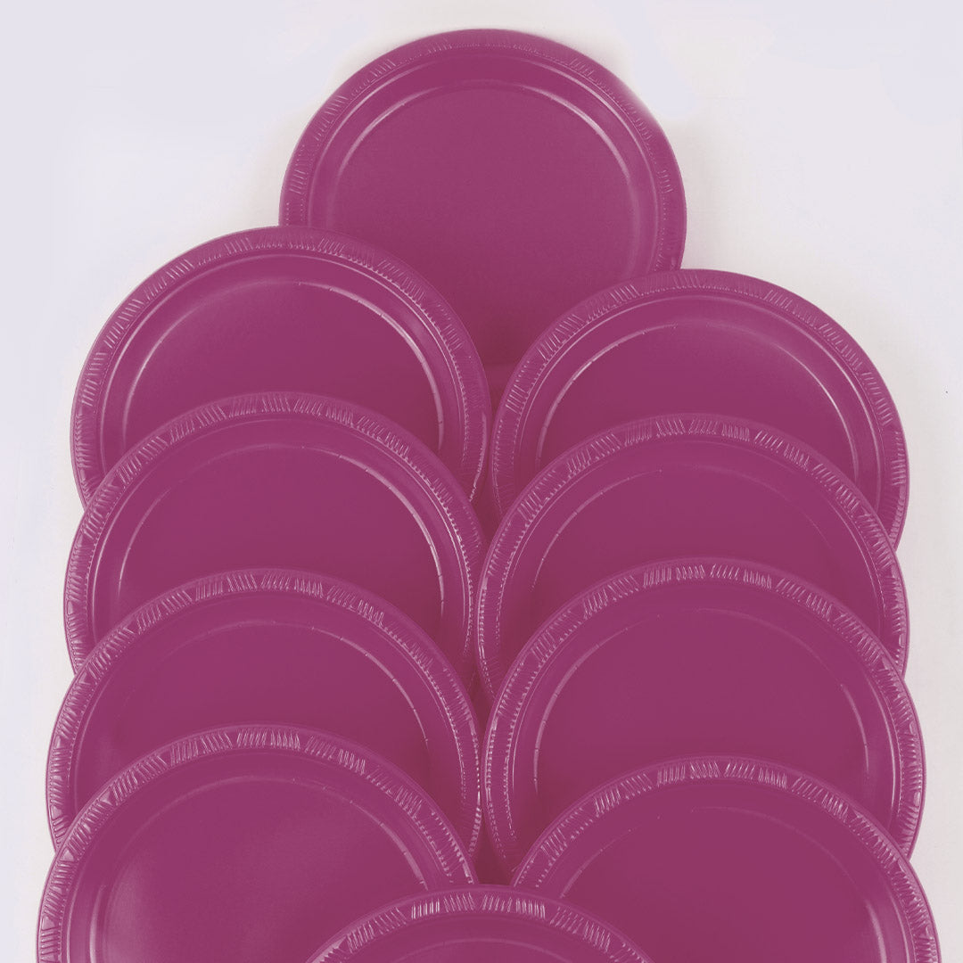 Plain Plastic Plates 10 Pcs