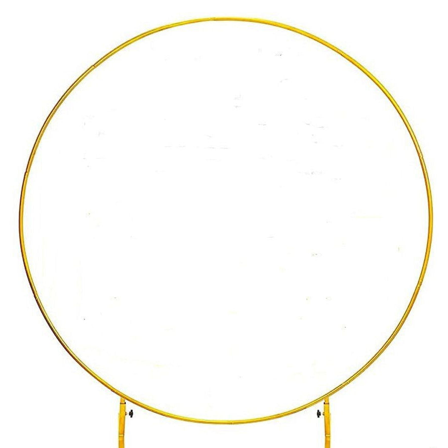 Round Golden Metal Balloon Arch Backdrop - ardor