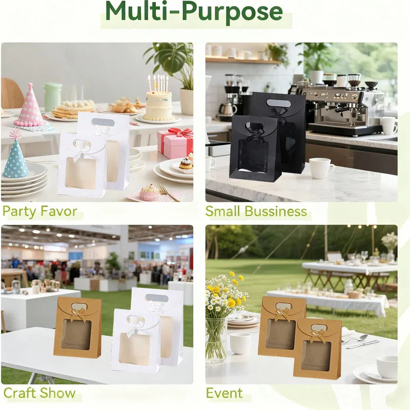 6/12 gift bags, reusable hand-held flip-top gift bags, suitable for birthdays, weddings and various festivals