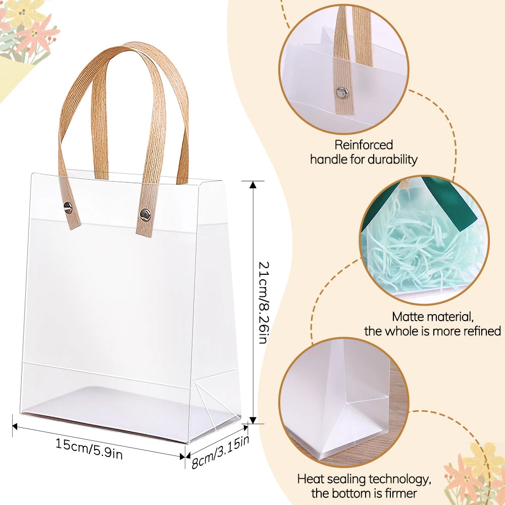 20PCS Holiday gift bag Eco-friendly Companion Gift Candy Bagholiday gift Birthday gift bag, anniversaries，Frosted Tote Bag