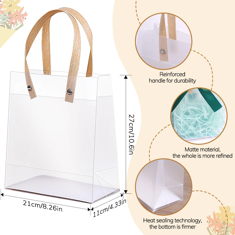 20PCS Holiday gift bag Eco-friendly Companion Gift Candy Bagholiday gift Birthday gift bag, anniversaries，Frosted Tote Bag