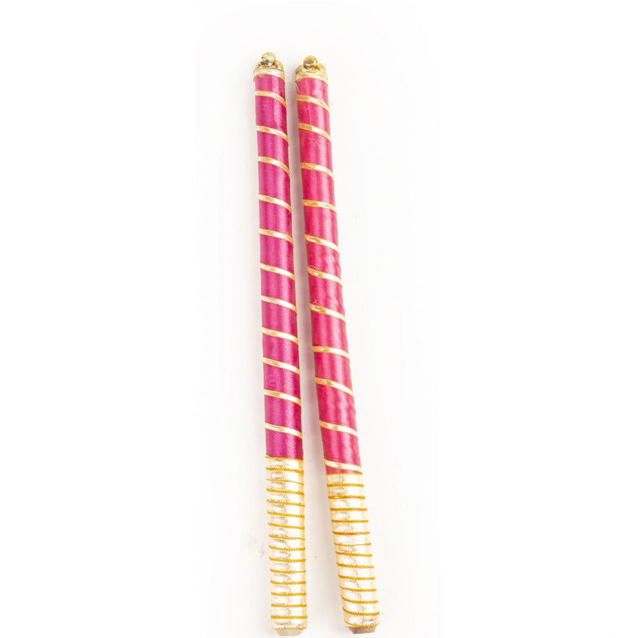 Satin Dandiya Sticks Pack of 12 - ardor