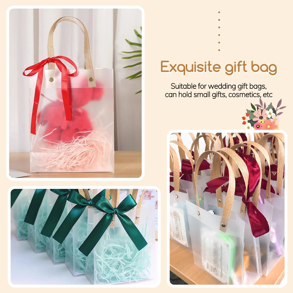 20PCS Holiday gift bag Eco-friendly Companion Gift Candy Bagholiday gift Birthday gift bag, anniversaries，Frosted Tote Bag