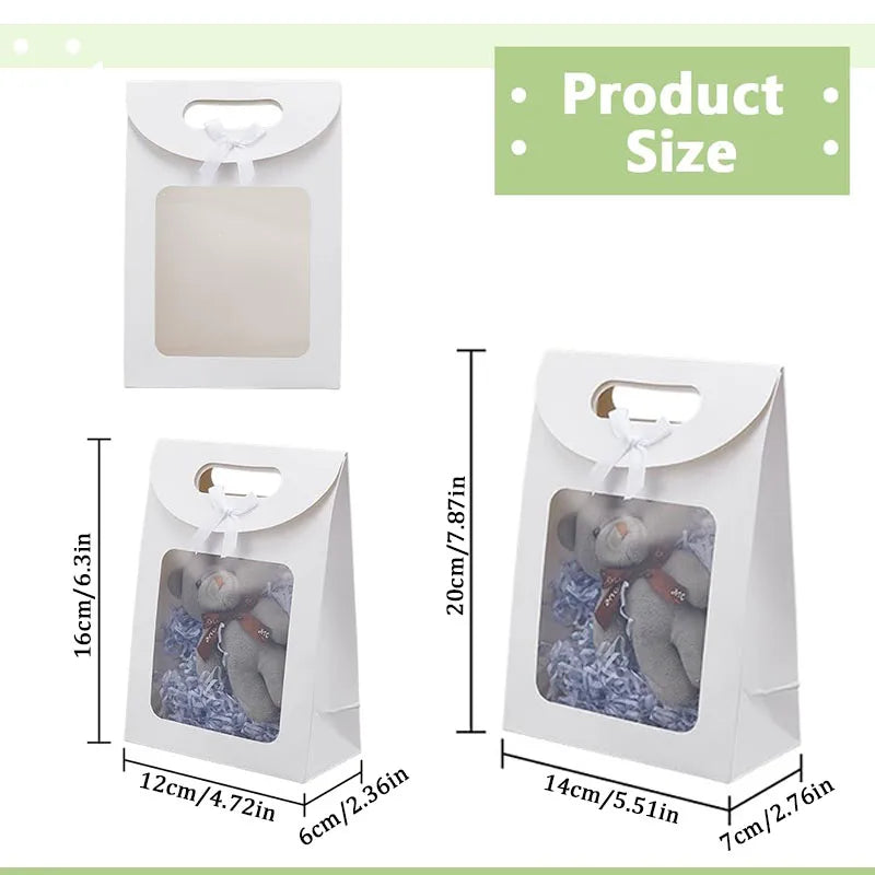 6/12 gift bags, reusable hand-held flip-top gift bags, suitable for birthdays, weddings and various festivals