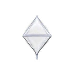 Silver 4D Rhombus Transparent Foil Balloon - ardor