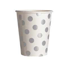 Silver Polka Dots Paper Cups - ardor