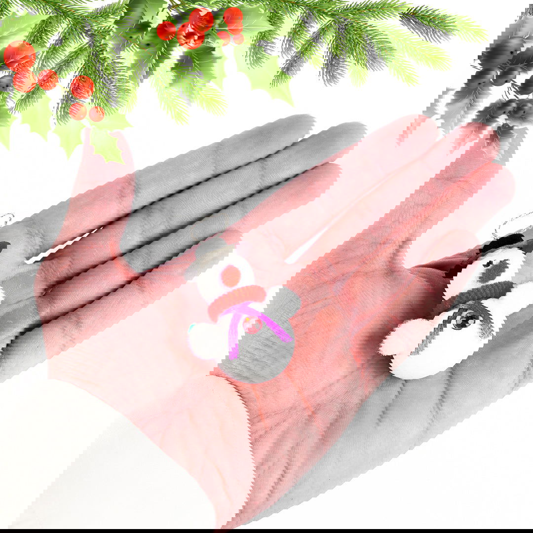 Small Hanging Snow Man 6 Pcs for Christmas Party Decor - ardor