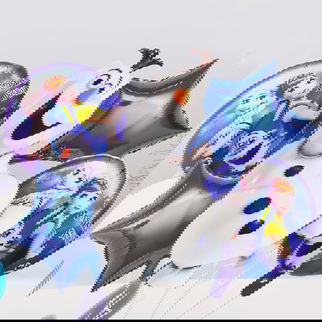 Snow Man Foil Balloons 5 PCs Set