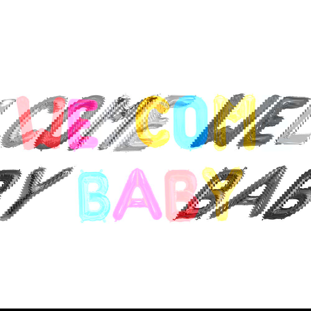 Welcome Baby Foil Balloons (Multi) - ardor