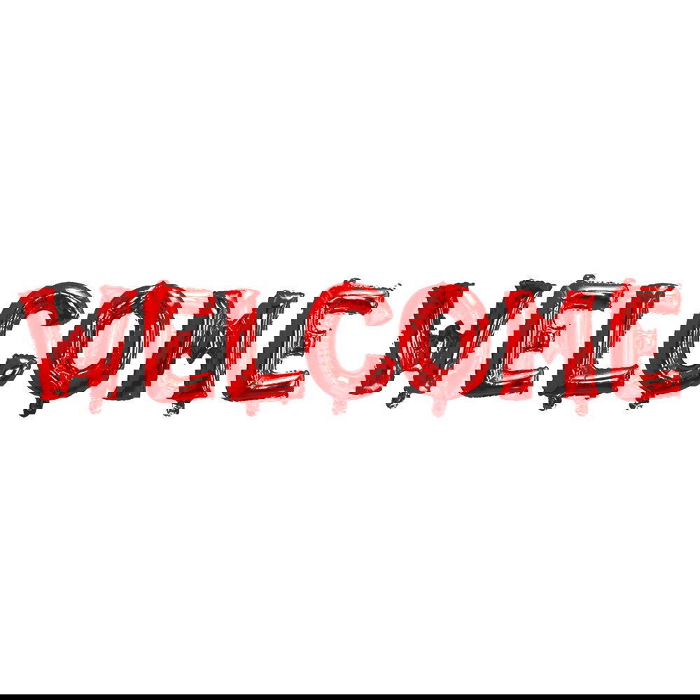 Welcome Foil Balloon Red Color - ardor