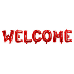 Welcome Foil Balloon Red Color - ardor