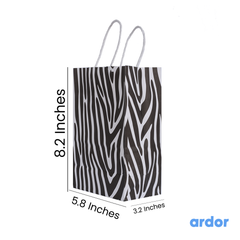 Zebra Print goodie Bag Pack of 12 - ardor