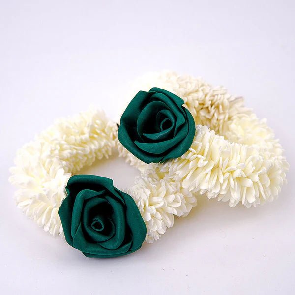 Artificial Floral Gajra Bangles – Set of 2 (6 Colors Available) - aliakbardecoration