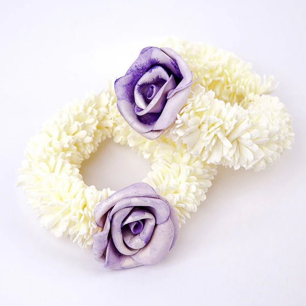 Artificial Floral Gajra Bangles – Set of 2 (6 Colors Available) - aliakbardecoration