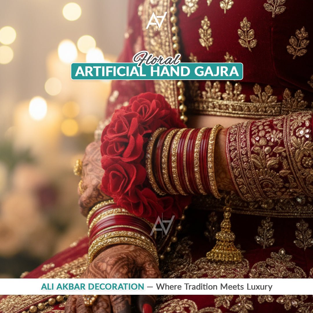 Artificial Hand Flower Gajray – Mehndi & Wedding Wear Accessory - aliakbardecoration