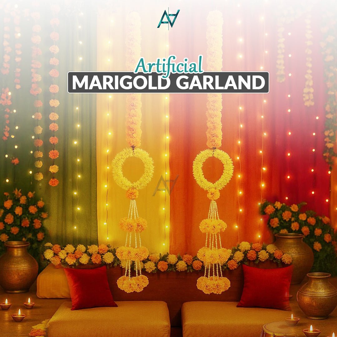 Artificial Marigold Garland/Lari - aliakbardecoration