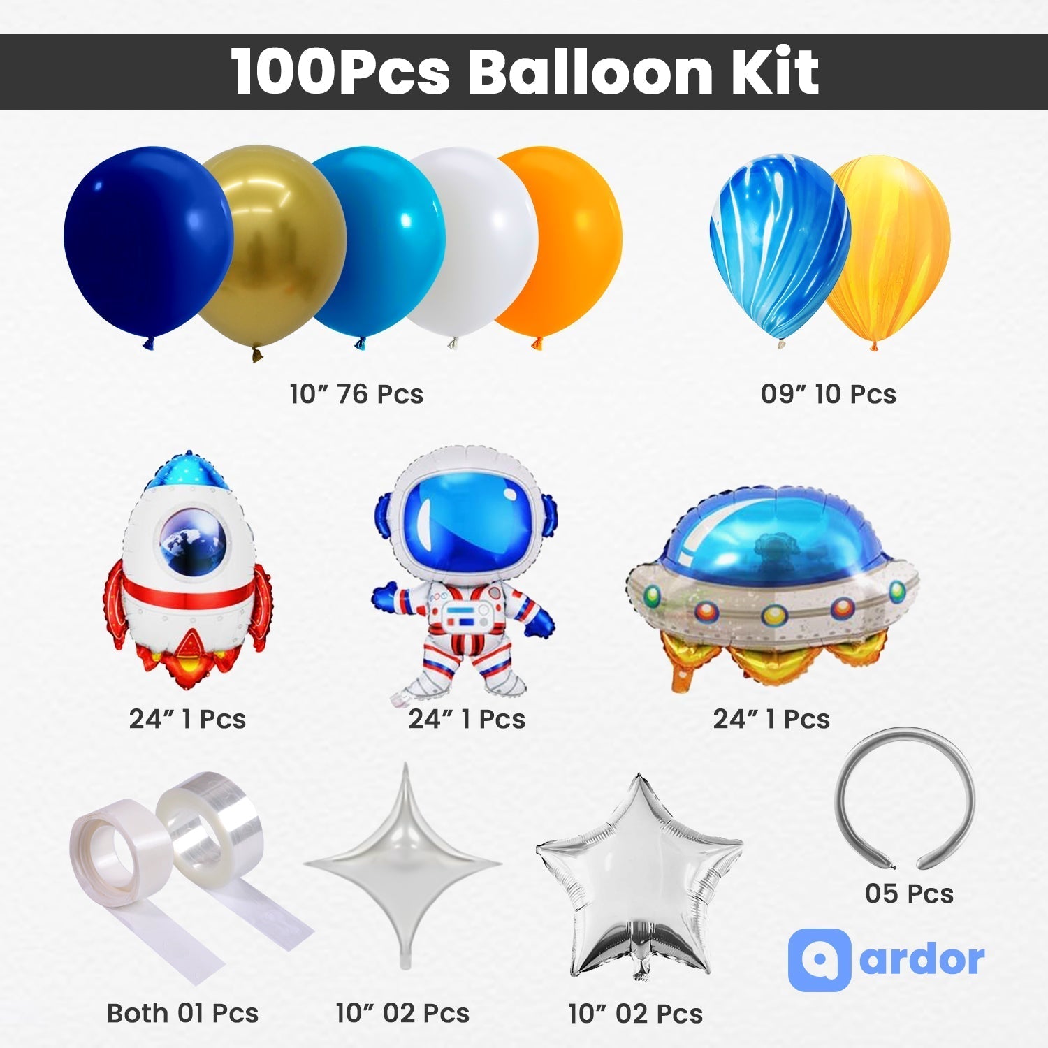 Astronaut Theme Balloon Kit - aliakbardecoration