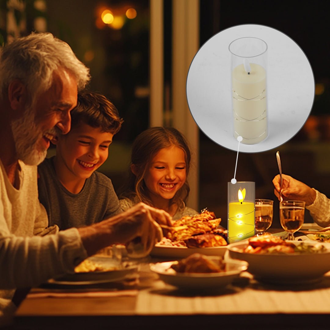 Battery Operate Acrylic Led Candle - aliakbardecoration