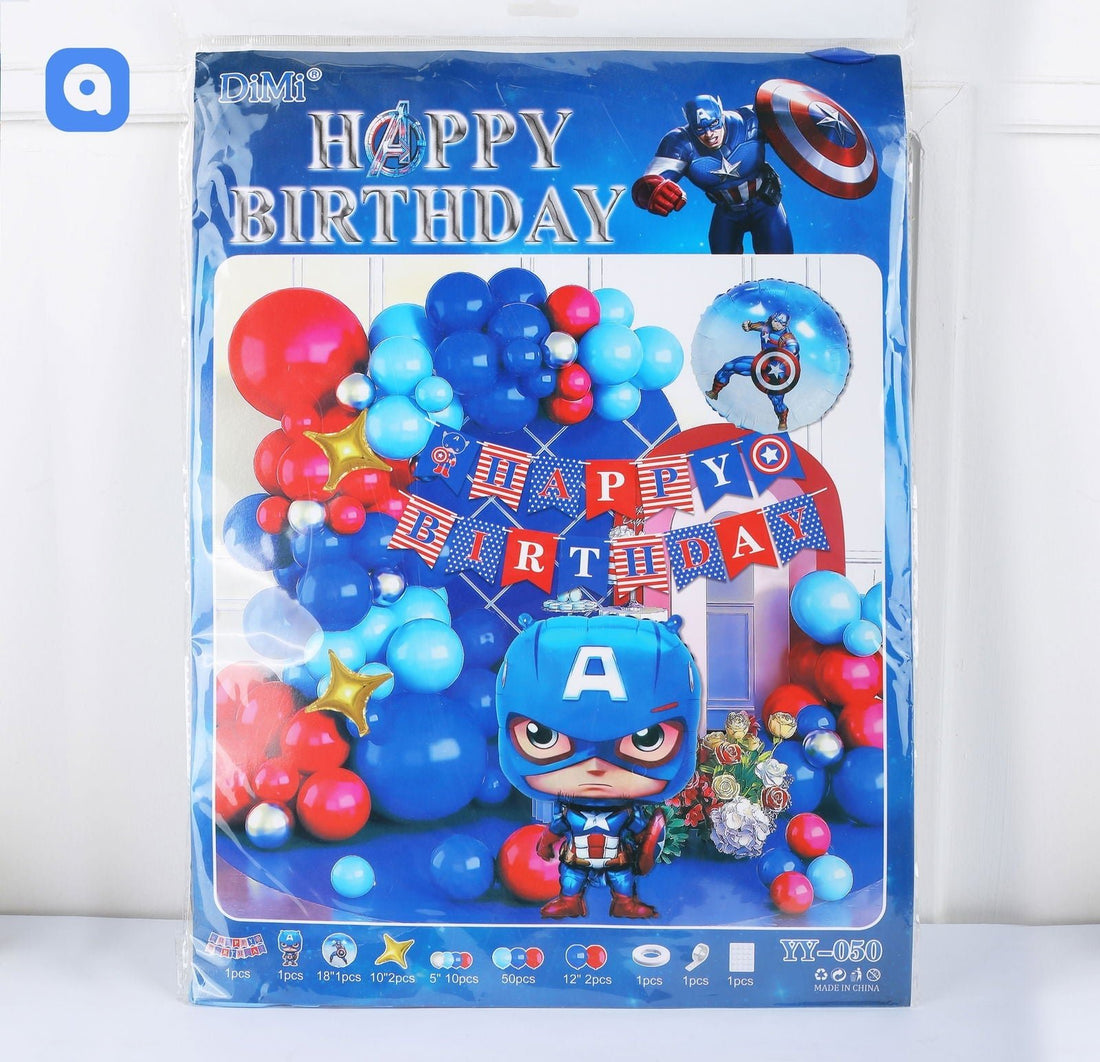 Captain America Theme Balloon Kit - aliakbardecoration