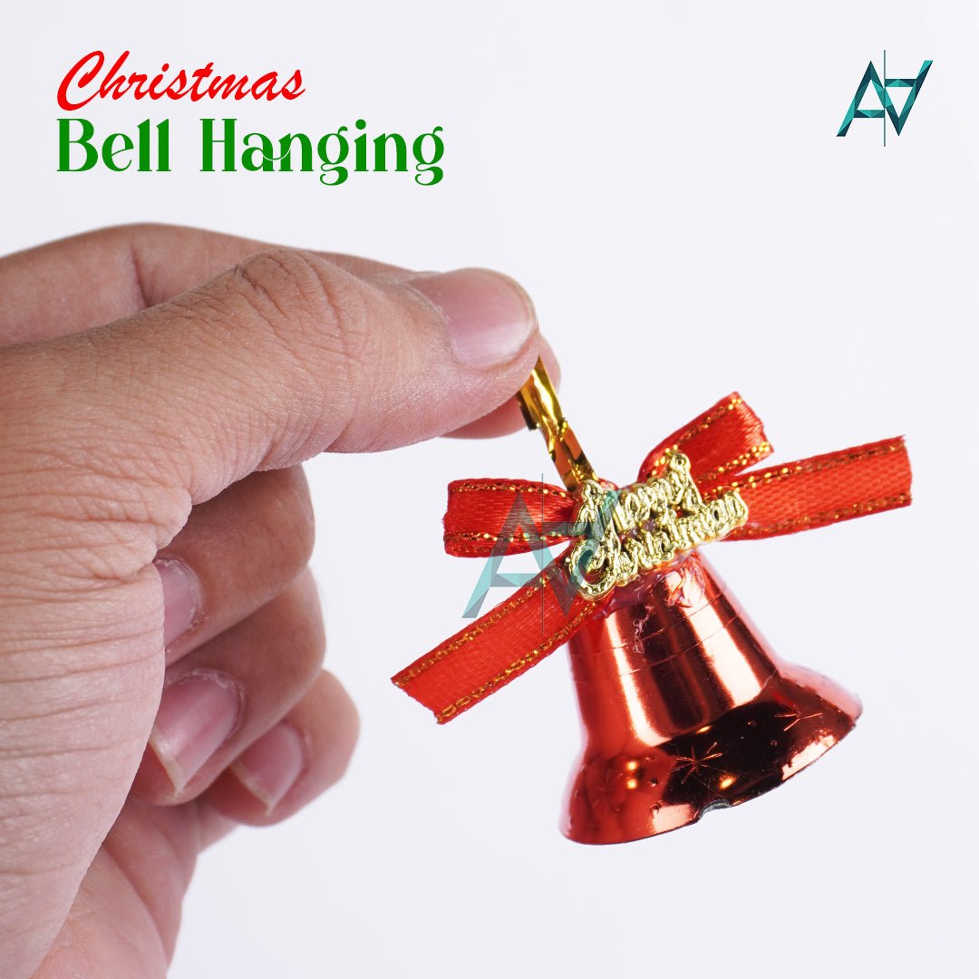 Christmas Bell Hanging – Set of 12 (Red) - aliakbardecoration