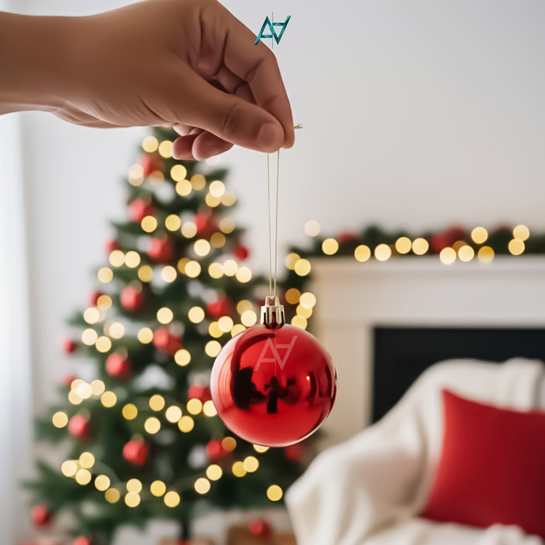 Christmas Hanging Balls – Set of 6 (Red) - aliakbardecoration