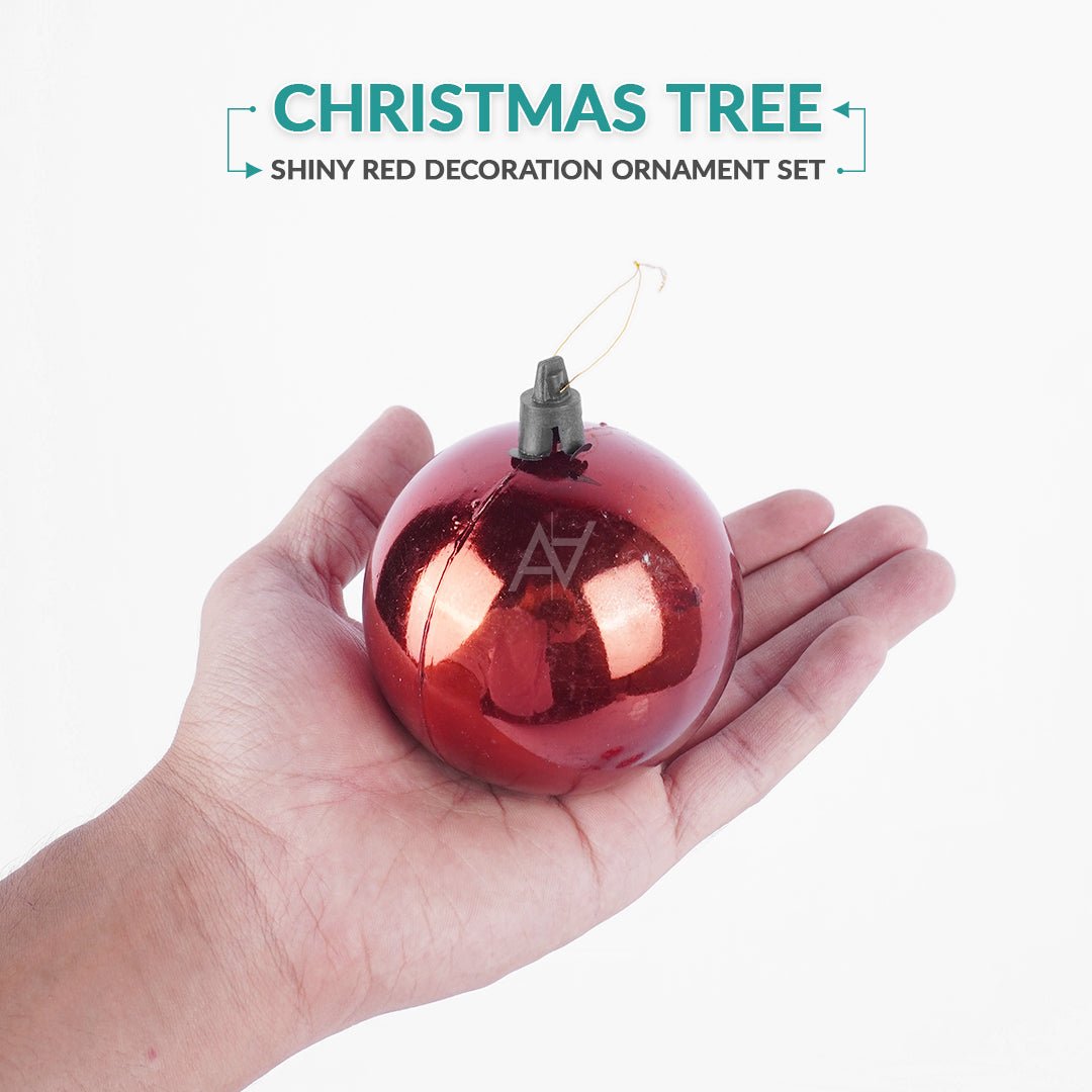 Christmas Hanging Balls – Set of 6 (Red) - aliakbardecoration