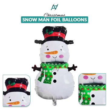 Christmas Snowman Foil Balloon – Festive Decoration - aliakbardecoration