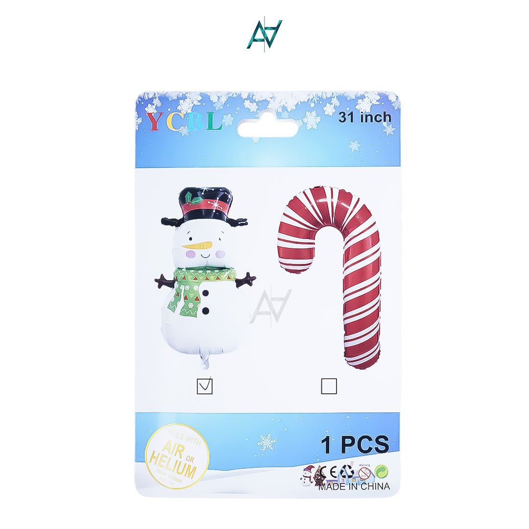 Christmas Snowman Foil Balloon – Festive Decoration - aliakbardecoration