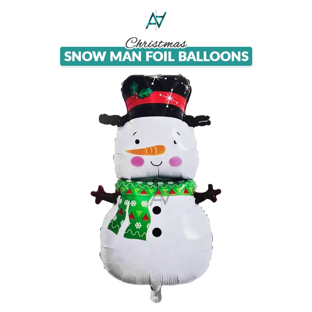 Christmas Snowman Foil Balloon – Festive Decoration - aliakbardecoration