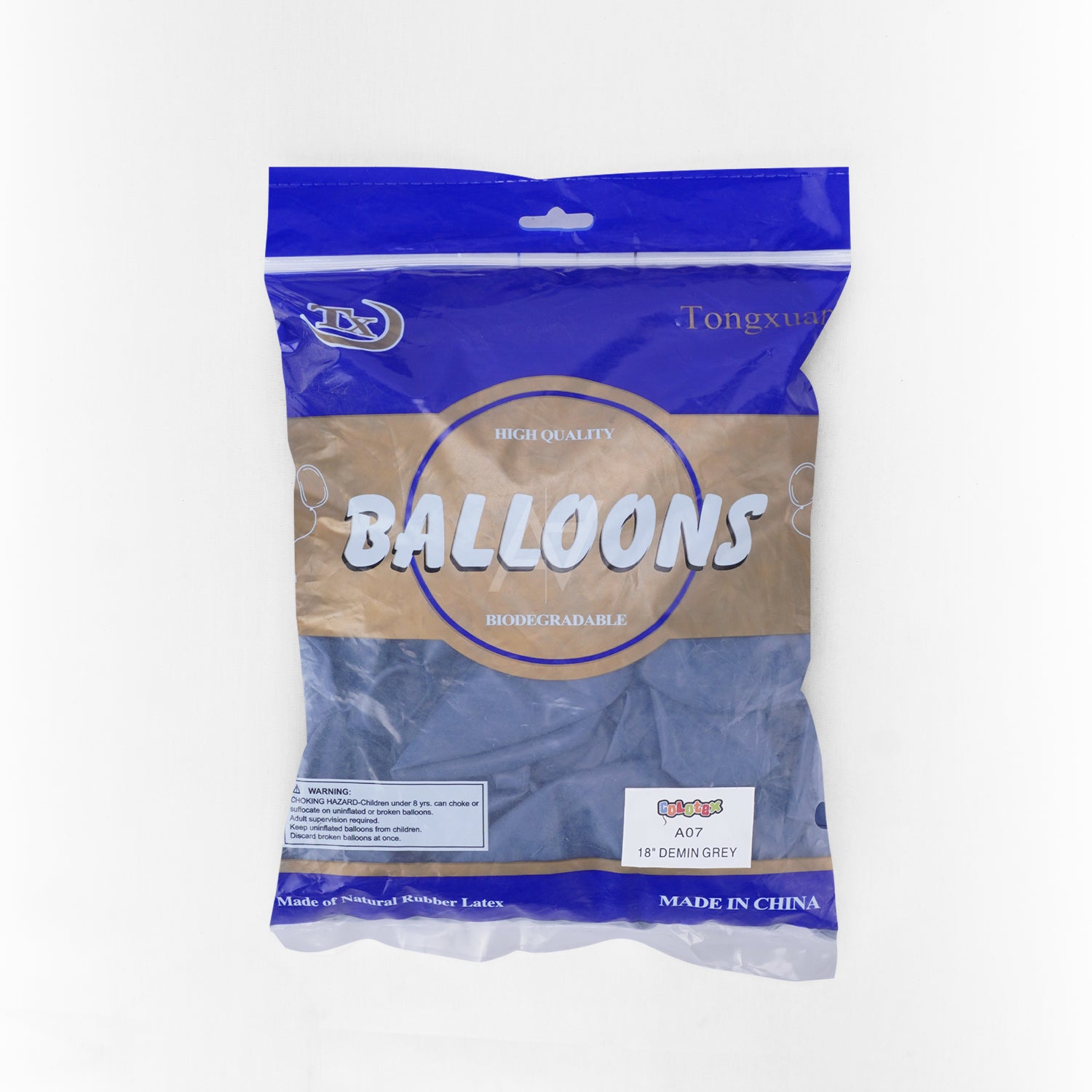 Demin Gray Latex Balloon - aliakbardecoration