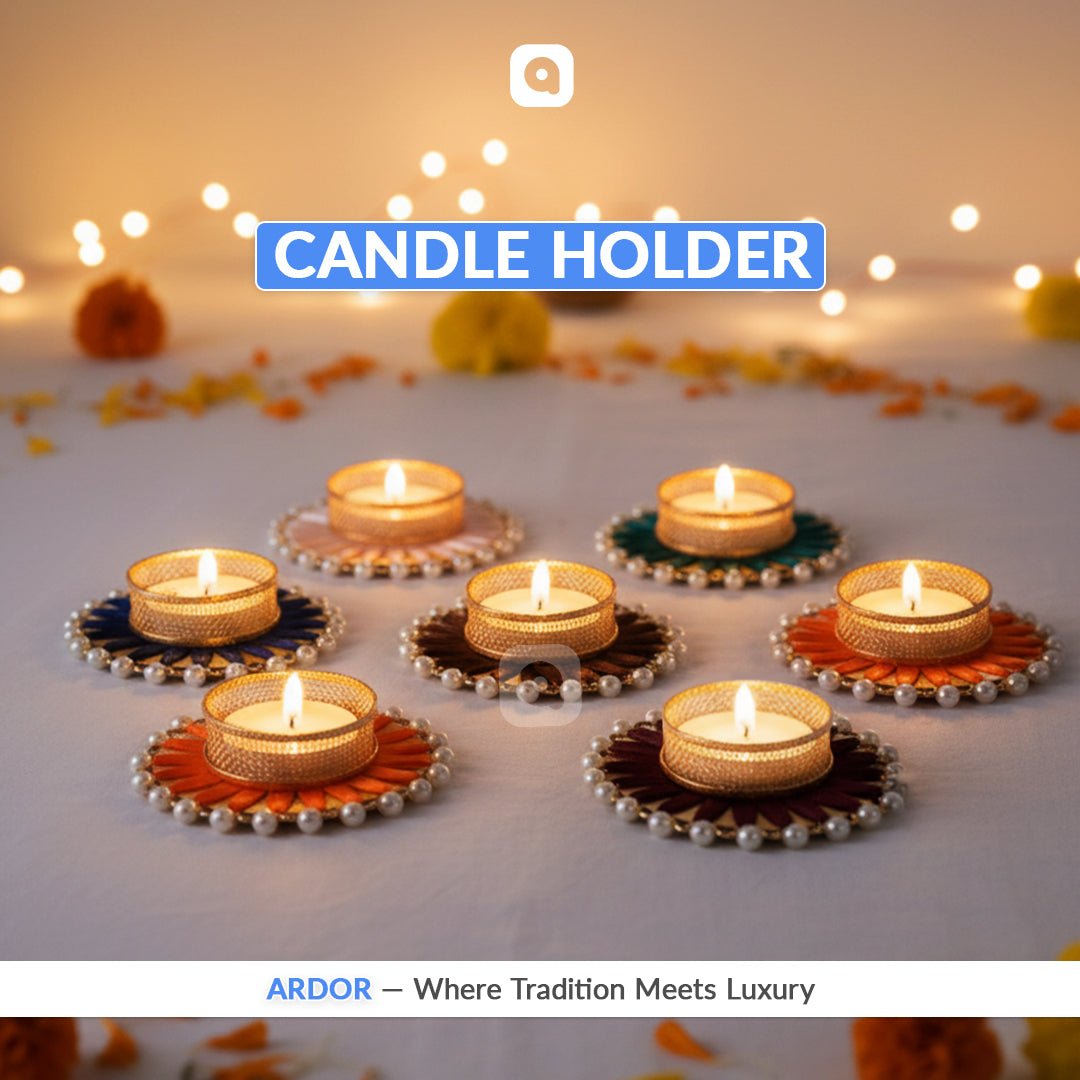 Diwali Satin Candle Holder - aliakbardecoration