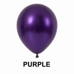 Pack of 50 - Purple 10 Inch Chrome Balloon