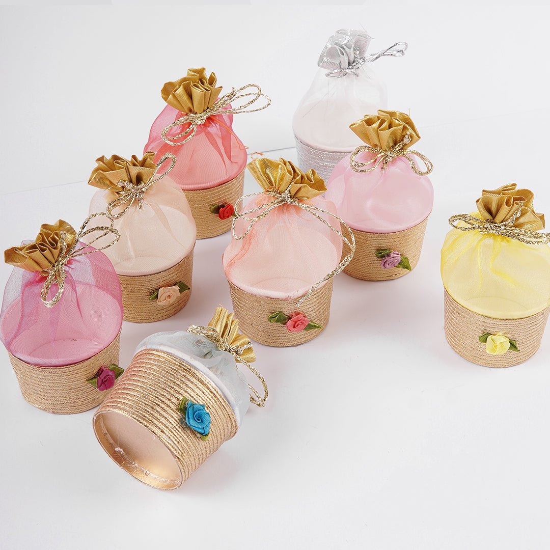 Fancy Cup Organza Pouches - aliakbardecoration
