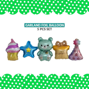 Garland Foil Balloon 5 Pcs Set - aliakbardecoration