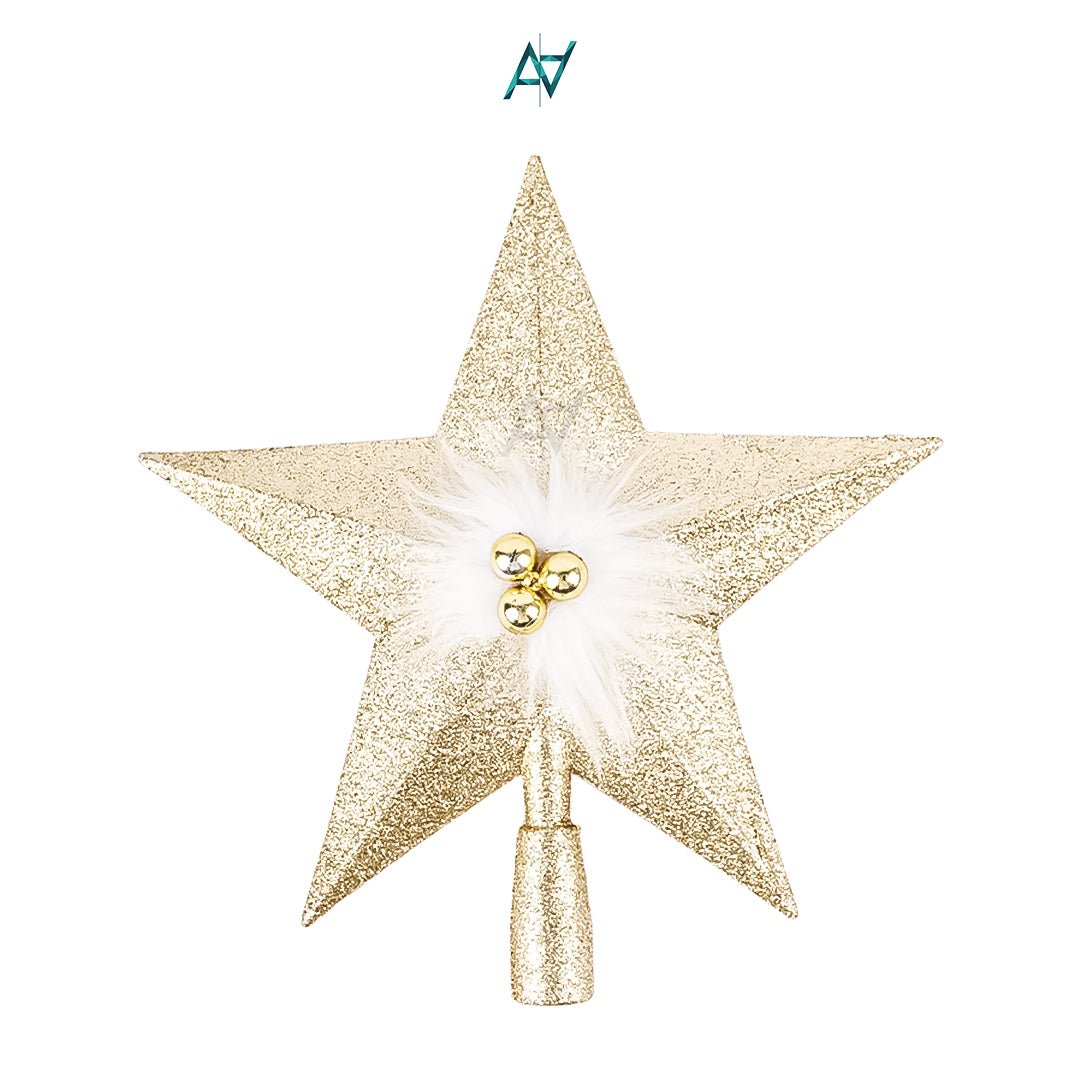 Gold Star Tree Topper - aliakbardecoration